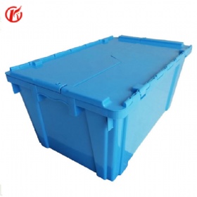 Plastic Attached Lid Crate with Low Price